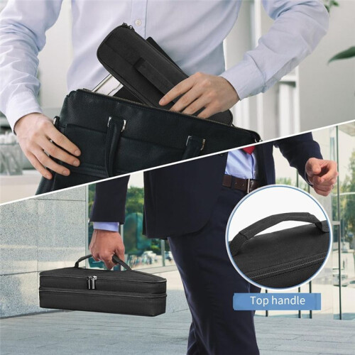 Portable Printer Case for Phomemo M08F, Itari M832, JADENS, Aixiqee, MUNBYN Double-Layers Mobile Printer Storage Bag 2