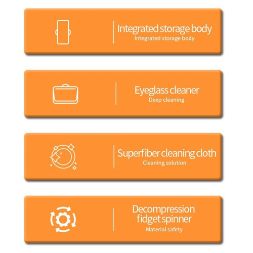 Portable Glasses Cleaner Tool Glasses Cleaning Microfiber Screen Cleaner Tool for Glasses Phone PC, Without Detergent 1