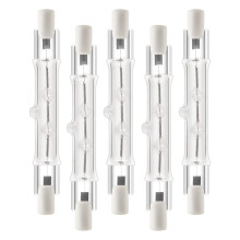 5 Pack R7S 118mm 300W 230V,R7S Halogen Linear Light Bulb, Dimmable Halogen Lamp for Construction Work Landscape Lighting