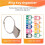 Portable Metal  Key Organizer with 10 Spring Hooks & Key Tags with  and Label Window 9