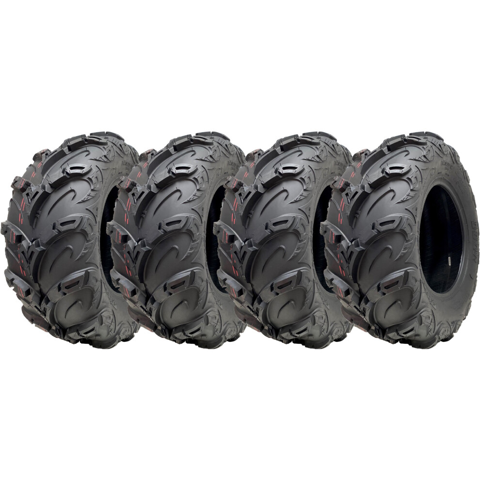 Parnells 24X10.00-12 Atv Quad Tyres Obor Mudsling Tubeless Road Legal 267Kgs (Set Of 4)