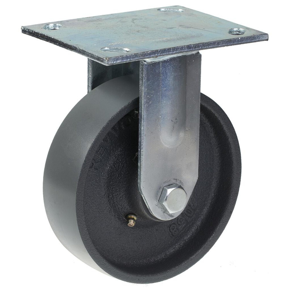 Parnells Grey 150Mm Fixed Castor With Cast Iron Wheel