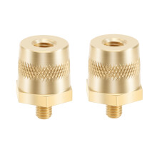 Battery Terminal Adapter M6, Brass Battery Terminal Adapter Pair, M6 Battery Terminal Car Battery, Terminal Column Pair Positive Negative with