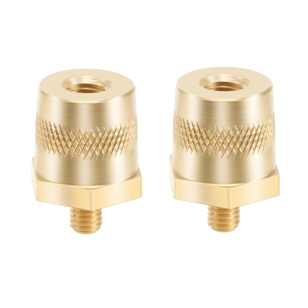 Battery Terminal Adapter M6, Brass Battery Terminal Adapter Pair, M6 Battery Terminal Car Battery, Terminal Column Pair Positive Negative With 6031862428637