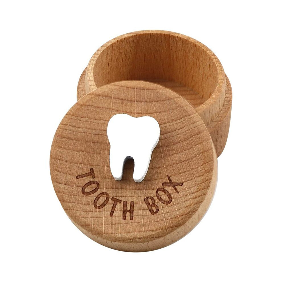 Tooth Fairy Box 3D Carved Wooden Box Souvenir Dropped Tooth Keepsake Storage Box Gift For Boy Or Girl White Typecat