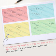 300 Sheets Colored Index Cards 3x5Inch Ruled-Lined Note Cards Color Flash Cards for Studying, Note Taking, To Do List