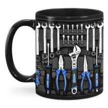 Mechaniker-Werkzeugkasten-Set, Lustige Kaffeetasse für Mechaniker, Großes Fassungsvermögen, Keramik-Teetasse für Bier, Whiskey, Wasser, Suppe B