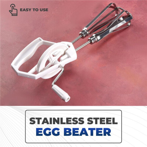 Rotary Manual Hand Whisk Egg Beater Mixer Blender Stainless Steel Kitchen Tools