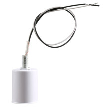 E27 Ceramic Screw Base Round LED Light Bulb Lamp Socket Holder Adapter metal Lamp Holder With Wire White