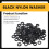 M3 x 6mm x 1mm Nylon Flat Insulating Washers Gaskets Spacers Black 200PCS 2