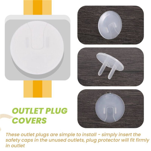 Outlet Plug Covers (32 Pack) Clear Child Proof Electrical Protector Safety Caps 1