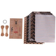 12 Ark Julklappspapper, Presentpapper med 6 Olika MöNster, Omslagspapper Till Jul