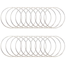 12 Pcs 4 Inch Silver Metal Rings Hoops Macrame  for Dream Catchers, Macrame and DIY Crafts