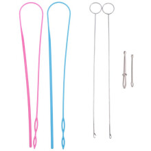 6 Pieces Sewing Loop Kit, Loop Turner Hook Flexible Drawstring Threader Metal Tweezers Long Loop Turner Tool with