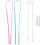6 Pieces Sewing Loop Kit, Loop Turner Hook Flexible Drawstring Threader Metal Tweezers Long Loop Turner Tool with 1