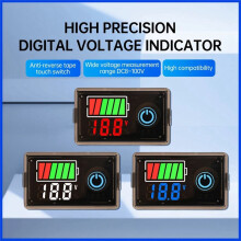 8-100 V Digitale Spannungsanzeige für Blei-Säure-Lithium-Batterie 12 V/24 V/36 V/48 V Zweidraht-Rücklaufsperre A