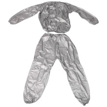 Heavy Duty Fitness Viktminskning Svett BastudräKt TräNingsgym Anti-Rip Silver XL