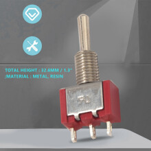 2 St AC 250V 2A 120V 5A SPDT På/Av/På 3-LäGes Momentan VippströMbrytare