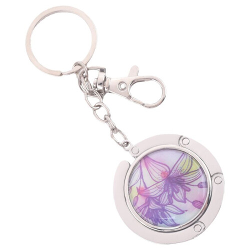Keychain / Folding handbag hook bag hook door table Zinc alloy hook lily 1