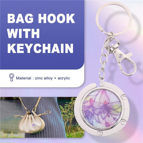 Keychain / Folding handbag hook bag hook door table Zinc alloy hook lily 2