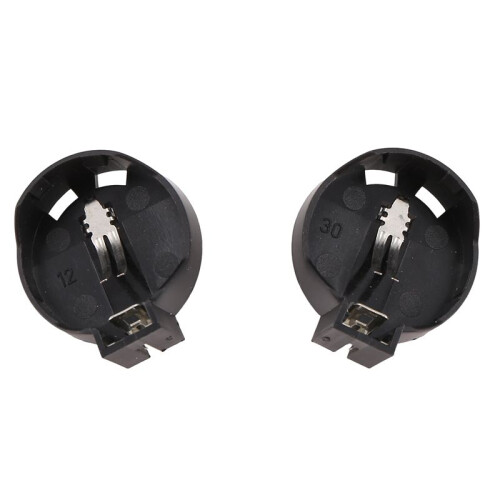 10pcs Black Round Button Battery Holder Case for CR2032 2016 2025 1