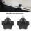 M6 x 15mm Male Thread Screw Star  Locking Screw Handle Black 2 Pcs 9