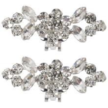 1 Para Rhinestone Crystal Wedding Bridal Diamante Crystal Klipy do ButóW