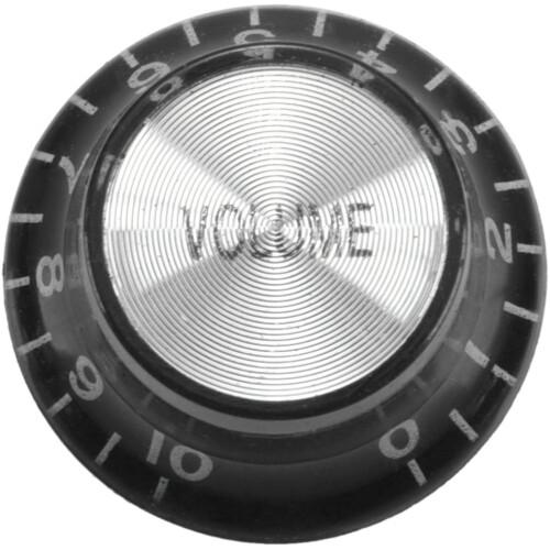 Guitar Knobs 2 Volumes and 2 Tones Silver Top Hat Bell 2