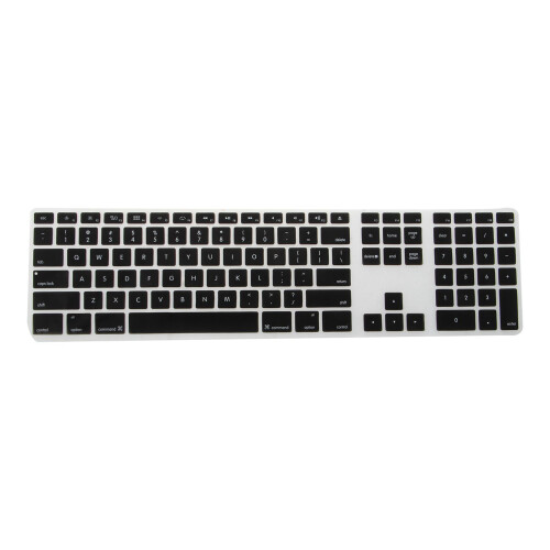 Silicone Thin Keyboard Skin Cover Protector With Numeric Keypad For   Black