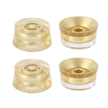 Elektrisk Gitarrkontroll Hastighetsrattar för LP Knob Parts Replacement Gold 4 Styck