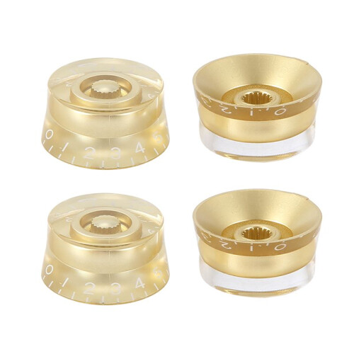 Electric Guitar Control Speed Knobs for   LP Knob Parts Replacement Gold 4 Pcs 1
