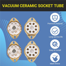 Valor Octal de VacíO Superior del Tubo de Enchufe de CeráMica de 4PC 8 Pines para KT88 EL34 6V6 6650 274B