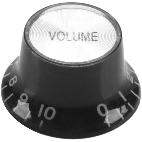 Guitar Knobs 2 Volumes and 2 Tones Silver Top Hat Bell