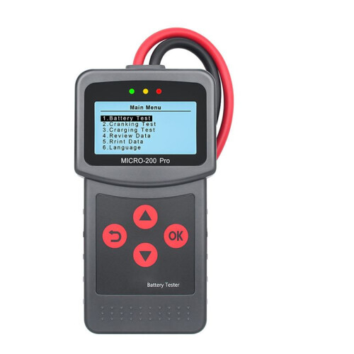 Micro-200 Pro Car Motorcycle Battery Tester 12/24V Multi-Language Digital Battery System Analyzer for Mainland Version 2