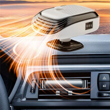 12V Potable Car Defroster Windshield Heater 2-in-1 Heating Cooling Fan for Auto Window Demister with Fast HeatingSupplyA