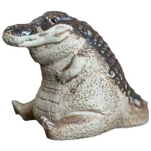 Alligator Standbeeld Ornament, Thee Huisdier Alligator Baby Standbeeld Tuin Dieren Beeldje, Hars Decor