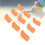 9er Set nummerierte Eisen-Schlägerkopfabdeckungen, Einheitsgröße, Orange 12