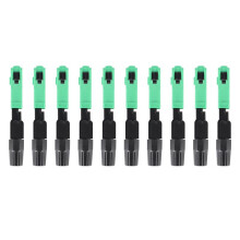 10 Stks Sc/Apc Glasvezel Connector Embedded Single Mode Component Glasvezel Quick Connector-Zwart + Groen