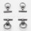 För Multivan T5 T6 Bilmutter Låsskena Lastfixering 7H5883189E Silver Fixeringsögla Bolt Surröga 4