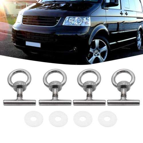 För Multivan T5 T6 Bilmutter Låsskena Lastfixering 7H5883189E Silver Fixeringsögla Bolt Surröga 1