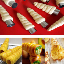 20 Pcs CrèMe Hoorn Mallen Rvs Kegel Buisvormige Mal voor Cannoli Buizen Croissant (CrèMe Kegel)