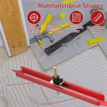 Contour Gauge Scribe Tool, Precise Profile Scribing Ruler with Adjustable Pencil Holder, Woodworking Corner Gauge