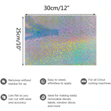 Feuille Autocollante Colorée en PVC, Fonctionne avec des Découpes et Autres Emporte-Pièces pour Fenêtres, Cartes Cadeaux Déco B