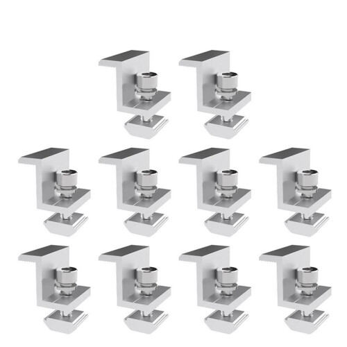 Solar Panel Adjustable Bracket Clamp PV Bracket Mounting Clip Solar End Clamp 35mm for Fixing Solar Panel