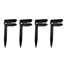 4 Stück Strandtuch-Clip, Camping-Matten-Clip, Outdoor-Wäscheklammern für Lakenhalter, Handtuch-Clips, Klemme, Schwarz