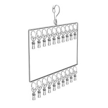 Roestvrijstalen Multi-Cliphanger, Zwaardhanger, Multifunctionele Ondergoeddroogmannen