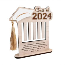 2024 Abschluss-Geldbörse Aus Holz, Geschenk-Geldbörse für Abschlusssaison, Holz-Geldbörse, Weiß