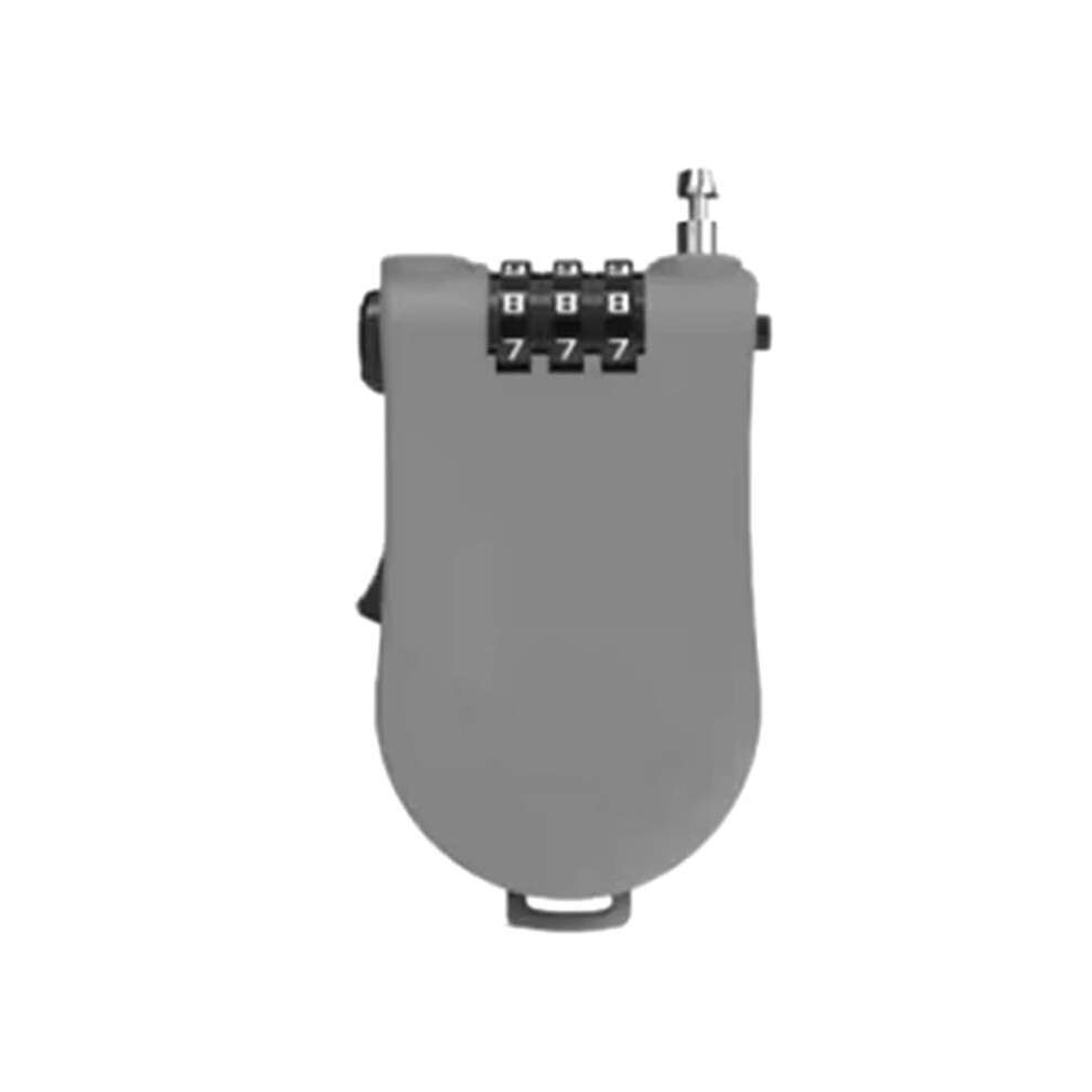 Universal Motorcycle Helmet Password Lock Telescopic Wire Rope Cable Anti-Theft Safety Lock Suitcase Helmet Gray 6033963054388