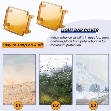 2 Pcs Car Amber Led Pod Covers Square Led Light Bar Covers Led Cube2722