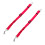 KCT KCT 2 Pack Dog Seat Belt Clip Lead - Red 1